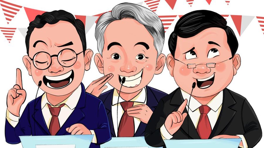 Ilustrasi Debat Pilpres 2024 (CNBC Indonesia/ Edward Ricardo)