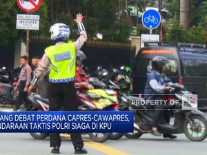 Jelang Debat Perdana Capres-Cawapres, Polri Siaga di KPU