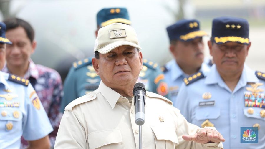 Penyerahan Lima Unit Pesawat NC-212 di Halim. (CNBC Indonesia/Tri Susilo)