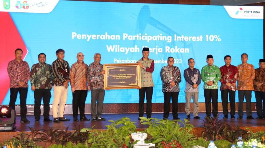 Penyerahan PI 10% WK Migas Rokan ke Pemerintah Riau. Dok: PHR
