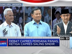 Video: Debat Capres Perdana Riuh, Ketiga Capres Saling Sindir