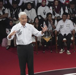 Prabowo tak Jawab Pertanyaan Ganjar Soal Makam 13 Aktivis 98