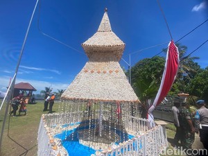 Gereja Bathel Doom Bikin Pohon Natal Kulit Kerang 6,3 Meter Raih Rekor MURI