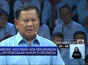Prabowo Akui Masih Ada Kekurangan Dalam Penegakan Hukum