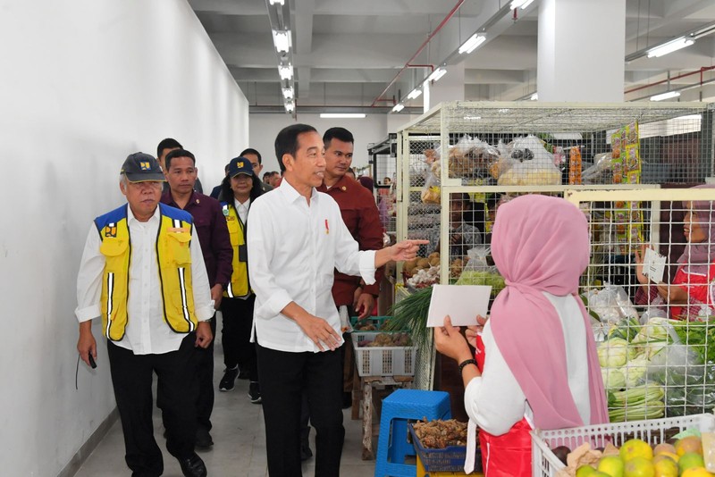 Jokowi Resmikan Pasar Terbesar di Indonesia, Ada di Kota Batu. (Dok. Vico - Biro Pers Sekretariat Presiden)