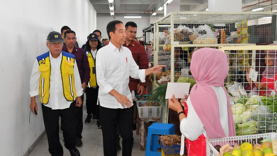 Jokowi Resmikan Pasar Terbesar di Indonesia, Ada di Kota Batu. (Dok. Vico - Biro Pers Sekretariat Presiden)