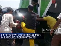KA Feeder Whoosh Tabrak Mobil di Bandung, 3 Orang Tewas!