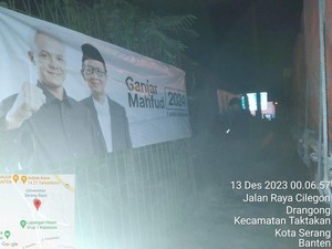 TPN Dapat Info 70 Baliho di Banten Hilang Jelang Kampanye Mahfud