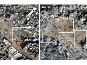 Israel Hancurkan Makam di Gaza Jadi Pos Militer Terekam di Citra Satelit