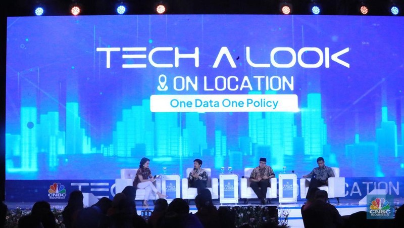 CNBC Indonesia menghadirkan Profit CNBC Indonesia dalam segmen Tech A Look on Location, di Menara Bank Mega, Jakarta, Jumat, (15/12/2023). (CNBC Indonesia/Muhammad Sabki)