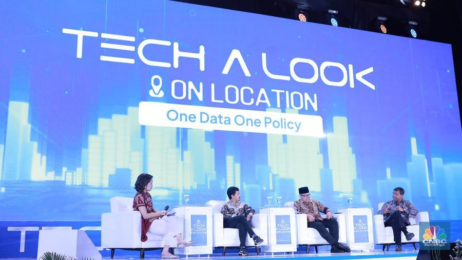 CNBC Indonesia menghadirkan Profit CNBC Indonesia dalam segmen Tech A Look on Location, di Menara Bank Mega, Jakarta, Jumat, (15/12/2023). (CNBC Indonesia/Muhammad Sabki)