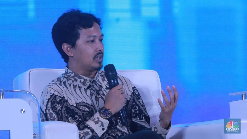 CNBC Indonesia menghadirkan Profit CNBC Indonesia dalam segmen Tech A Look on Location, di Menara Bank Mega, Jakarta, Jumat, (15/12/2023). (CNBC Indonesia/Muhammad Sabki)