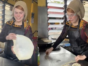 Viral Penjual Roti Canai Cantik, Sehari Ludes 200 Roti!
