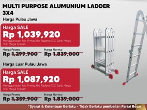 Tangga Multi Fungsi Lagi Diskon Besar di Transmart Full Day Sale!