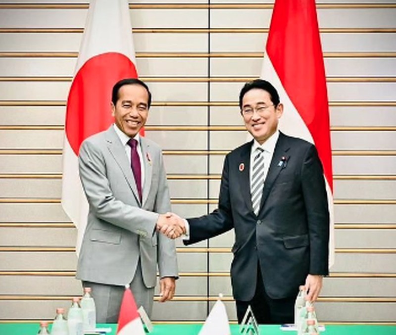 Presiden Jokowi bertemu PM Jepang Fumio Kashida. (Laily Rachev - Biro {Pers Skretariat Presiden)