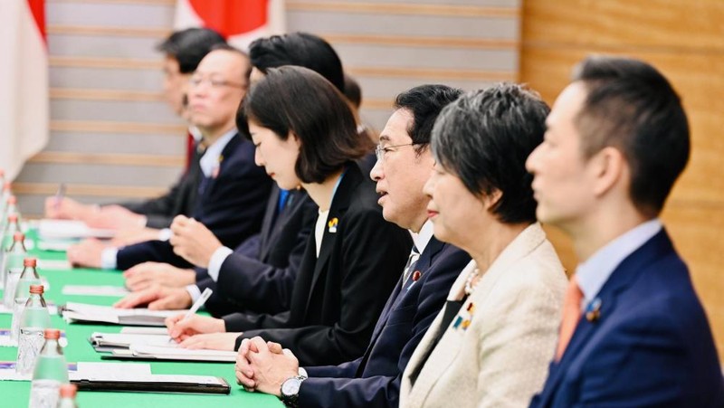 Presiden Jokowi bertemu PM Jepang Fumio Kashida. (Laily Rachev - Biro {Pers Skretariat Presiden)