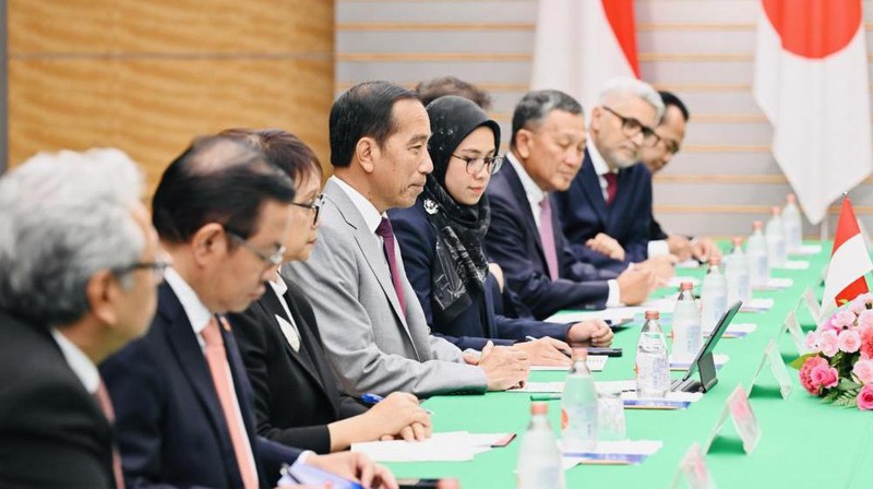 Presiden Jokowi bertemu PM Jepang Fumio Kashida. (Laily Rachev - Biro {Pers Skretariat Presiden)