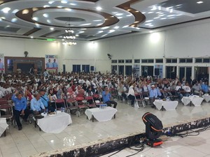 Ribuan Buruh Rokok di Kudus Deklarasi Dukung Prabowo-Gibran