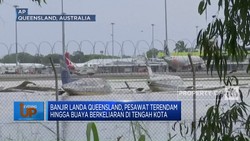 Video: Banjir Melanda Queensland, Pesawat Terendam