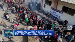 Video: Antrean Warga Gaza Menanti Makanan di Rafah