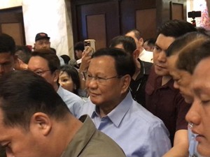 Prabowo Hadiri Acara Bareng Relawan Tionghoa, Ajudan Mayor Teddy Tak Terlihat