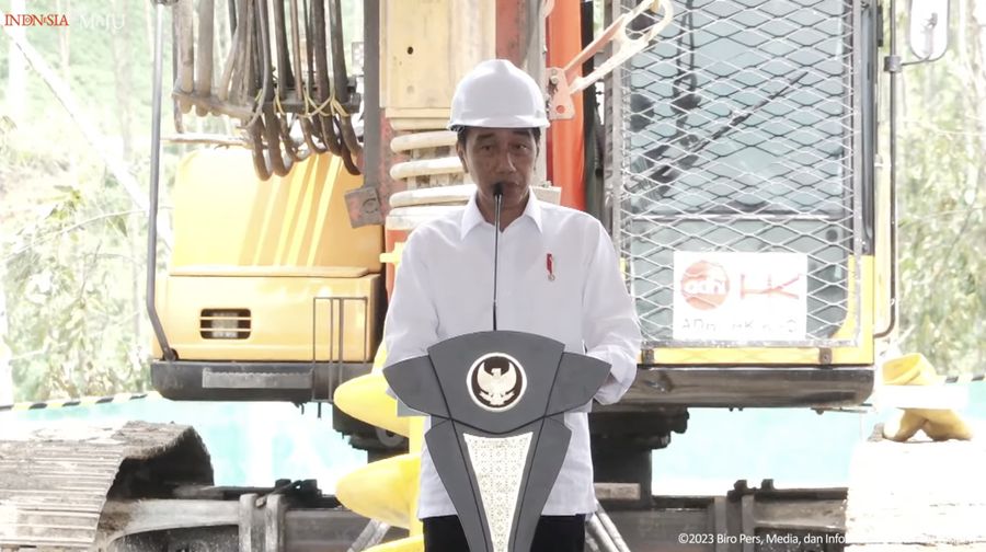 Groundbreaking Rumah Sakit Umum Pusat di IKN, Penajam Paser Utara, 20 Desember 2023. (Tangkapan layar Youtube Setpres RI)
