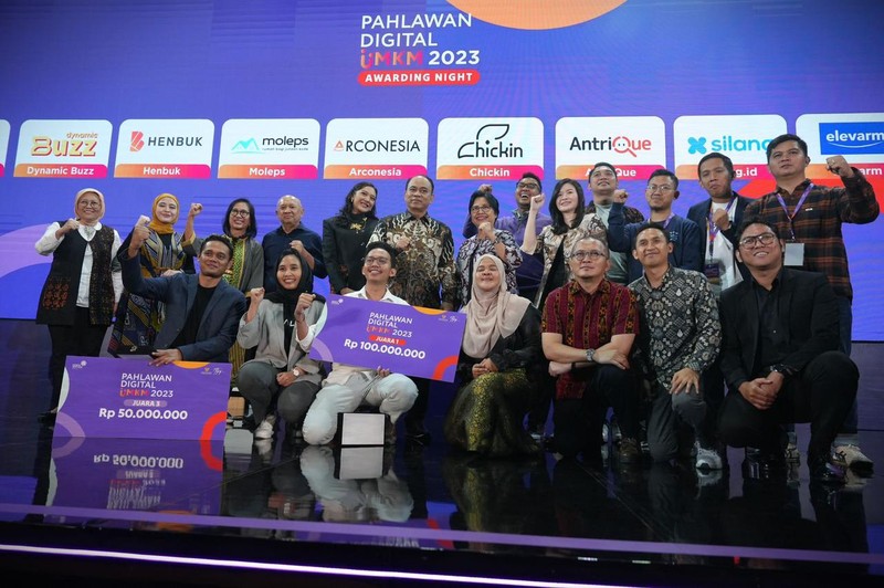 Pahlawan Digital UMKM 2023 Awarding Night. Pahlawan Digital UMKM 2023 Awarding Night. (Dok. Kementerian Koperasi dan UKM)