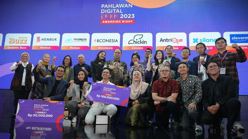 Pahlawan Digital UMKM 2023 Awarding Night. (Dok. Kementerian Koperasi dan UKM)