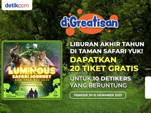 Kejutan Akhir Tahun! Ada 20 Tiket Taman Safari GRATIS buat Kamu