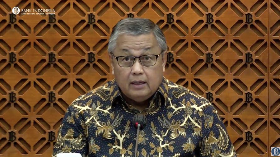 Gubernur Bank Indonersia Perry Warjiyo memaparkan Hasil Rapat Dewan Gubernur Bulanan Bulan Desember 2023. (Tangkapan Layar Youtube Bank Indonesia)