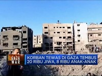 Video: Korban Tewas di Gaza Tembus 20 Ribu Jiwa