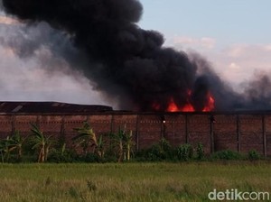 Gudang Penampungan Minyak Jelantah di Delanggu Terbakar
