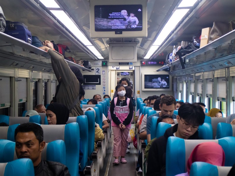 PT Kereta Api Indonesia (Persero) atau KAI mencatat puncak libur Natal 2023 menggunakan kereta api terjadi pada Jumat 22 Desember 2023. (Dok. KAI)