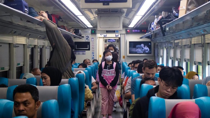 PT Kereta Api Indonesia (Persero) atau KAI mencatat puncak libur Natal 2023 menggunakan kereta api terjadi pada Jumat 22 Desember 2023. (Dok. KAI)
