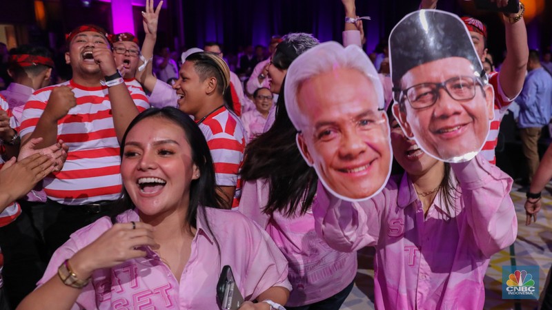 Suasana debat calon Wakil Presiden Pemilu Tahun 2024 digelar di Jakarta Convention Center (JCC) pada Jumat (22/12/2023). (CNBC Indonesia/Faisal Rahman)