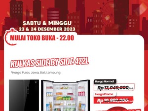 Kulkas Dua Pintu di Transmart Full Day Sale Diskon 3,8 Juta
