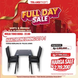 Transmart Diskon Gede-gedean, Meja Makan Cuma Rp 2 Jutaan