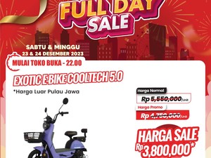 Beli Sepeda Listrik Diskon Rp 1,7 Juta! Buruan Serbu Transmart Full Day Sale