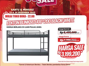 Kasur Tingkat Diskon Rp 2 Jutaan di Transmart Full Day Sale Hari Ini!