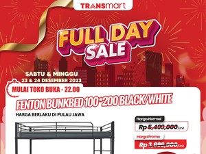 Transmart Full Day Sale Hari Ini! Tempat Tidur Tingkat Diskon Rp 2 Jutaan
