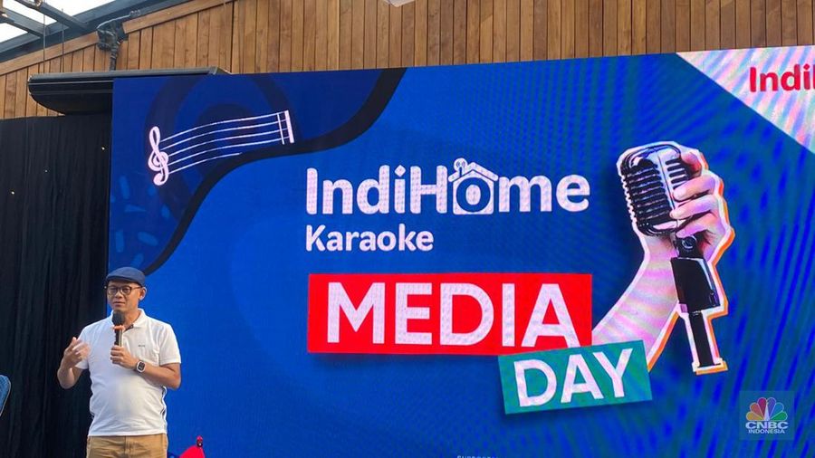 VP Home Broadband and FMC Telkomsel, Dedi Suherman ditemui saat Press Conference Indihome Karaoke (CNBC Indonesia/Novina)