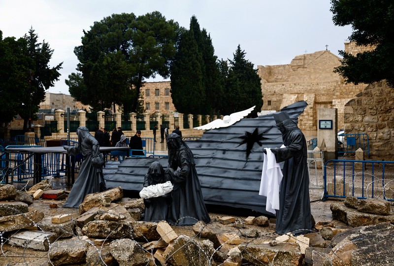 CHRISTMAS-SEASON/BETHLEHEM-MORNING A general view of the Church of the Nativity in Bethlehem on Christmas Eve, in the Israeli-occupied West Bank, December 24, 2023. REUTERS/Yosri Aljamal