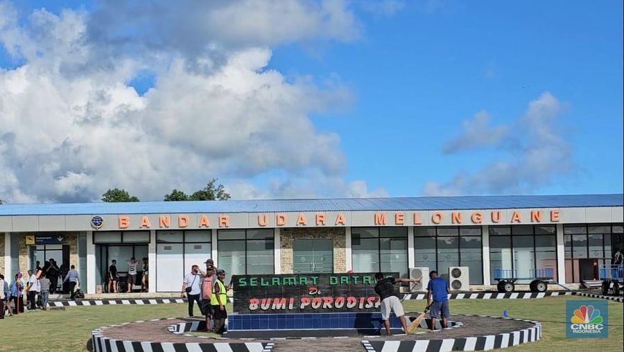 Bandar Udara Melonguane. (CNBC Indonesia/Kartini Bohang)