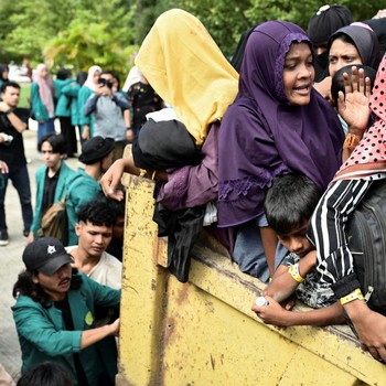 Aksi Mahasiswa Usir Paksa Pengungsi Rohingya di Banda Aceh