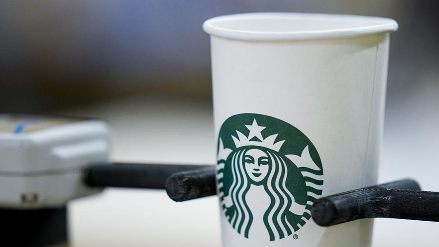 Ilustrasi kopi starbucks.(AP Photo/Lindsey Wasson)