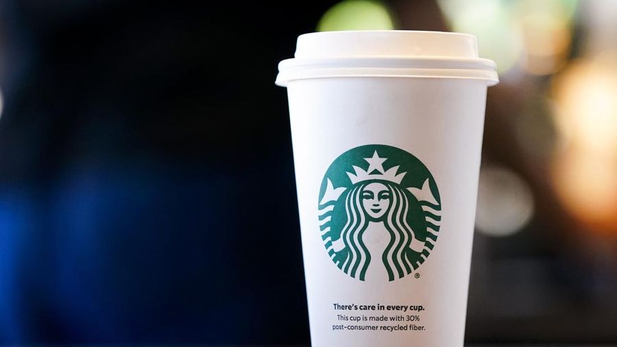Ilustrasi kopi starbucks.(AP Photo/Lindsey Wasson)