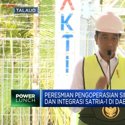 Jokowi Resmikan Operasi BTS 4G BAKTI & Integrasi Satria-1 3T