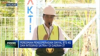 Jokowi Resmikan Operasi BTS 4G BAKTI & Integrasi Satria-1 3T