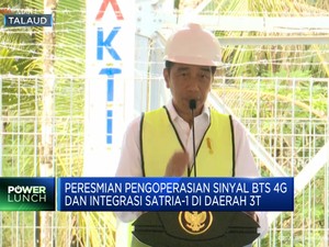 Jokowi Resmikan Operasi BTS 4G BAKTI & Integrasi Satria-1 3T