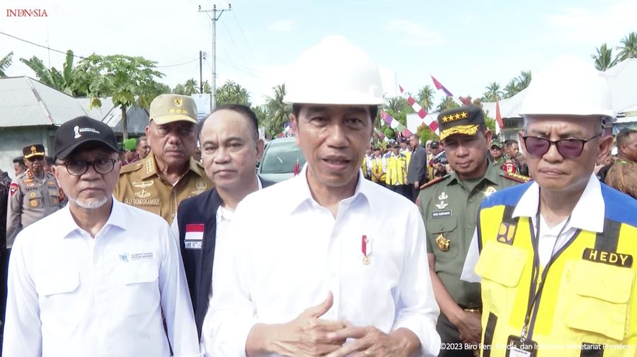 Keterangan Pers Presiden Jokowi, Kepulauan Talaud, 28 Desember 2023. (Tangkapan Layar Youtube Sekretariat Presiden)